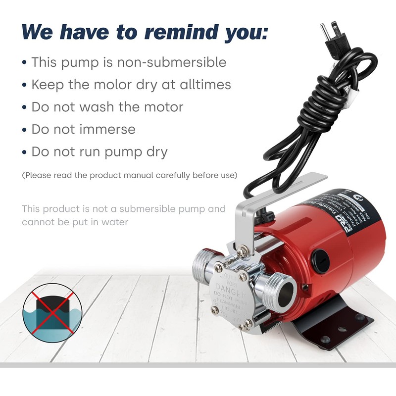 Utility Pump, Prostormer 1/10HP 120V Mini Portable Electric Water Transfer