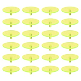 M METERXITY 50 Pack Golf Ball Marker - Plastic Transparent Golf Ball Position Marker, Impact Resistant., Apply to Golf Training (24mm, Yellow)