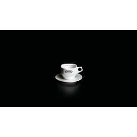 Bristot Porcelain Latte Cups with Saucers | Premium Collection Dolomit Latte Cup | 10.03 oz/Set of 6