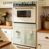 Oven Door Curtain Hook and Loop Straps Design Stove Skirt