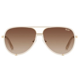 Quay HIGH PROFILE WHITE/BROWN POLARIZED