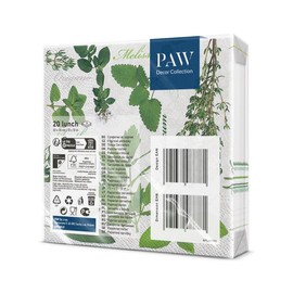 PAW - Tovaglioli di Carta Colorati (33 x 33 cm) I 20 Pezzi I Perfetto per Compleanni, Feste, Matrimoni, Comunione e Celebrazioni I Decorazioni da Tavola I 3 Veli I Gusto Erbaceo