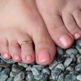 FDJ Gold Twin Dolphins Ocean Toe Ring (Available in Yellow/Rose/Wh - Yellow Gold, 10K