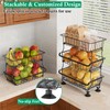 OKZEST 5 Tier Fruit Basket for Kitchen, Stackable Bins Wire