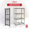 Origami R5 4-Shelf Heavy-Duty Folding Storage Rack, Pewter - Large