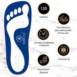 KobbTan Spray Tan Feet Pads 120Pairs Disposable & Economic for Spray tanning,Use in Tanning booth,Sunless Tanning at Home or Beauty Salon-Non Slip-Comfortable-Hygienic-Ultra Bronzing (Blue)