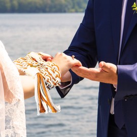 Handfasting Cord for Wedding in Traditional Lazo Cord Wedding Lasso, Lazos para Boda, Lazo de Bodas para Los Novios, Wedding Cord Traditional Celtic Pattern Handmade 70in (Blue