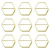 yyangz 60PCS Hexagonal Metal Paper Clips Gold Electroplated Geometric Straight