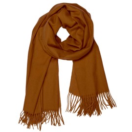 Caspar SC506 Soft Warm Unisex XL Scarf Plain, Cognac