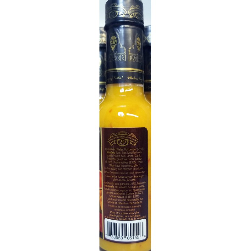 Baron West Indian Mustard Based Hot Sauce - 5.5 oz