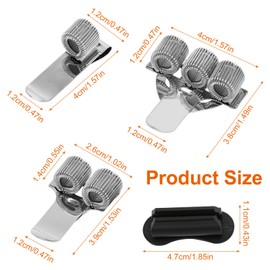 3 Pcs Pen Holder Clips Spring, Metal Pen Pocket Clip, Adjustable Spring Pen Loop Clip with Sticky Pen Holder for Notebook Pasteboards