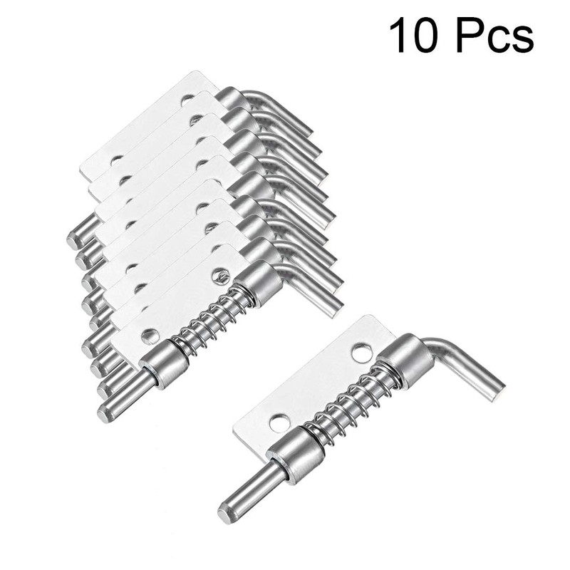 sourcing map 10pcs Carbon Steel Lock Bolt Spring Loaded Pin
