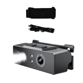 Unbranded 1Pc Head-mounted Action Camera 1080P HD Camcorder Night Vision w/ LED Light