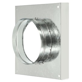 YOKIVE Duct Connector Flange, Square Galvanized Steel Air Ducting Mounting Plate, Great for Heating Cooling Ventilation HVAC Exhaust Fan System(8 Inch, Silver Tone)