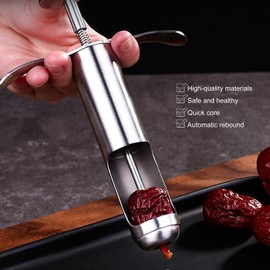 Fruit Corer for Red Dates Hawthorn Grape, Core Remover Fruit Pitter Stainless Steel Fruit Core Remover Tool, Reusable Grapes Seeds Removing Tool Red Dates Hawthorn Seeds Removing Tool Kitchen Gadgets