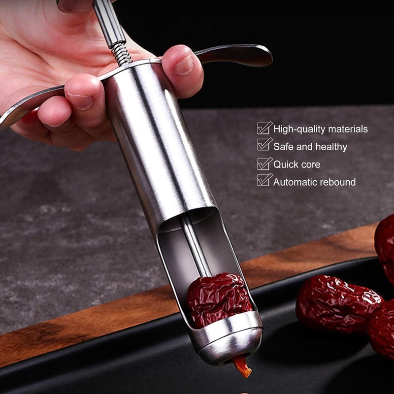 Fruit Corer for Red Dates Hawthorn Grape, Core Remover Fruit
