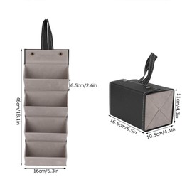 Estuche Organizador para Anteojos de Sol, 4 Ranuras PU Estuche Funda de Viaje Almacenamiento Plegable para Colgar Anteojos Múltiples Pares Gafas de Sol Anteojos (Negro)