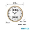MAG W-807A N-Z Noah Precision Wall Clock, Analog, Stylish, Interior,