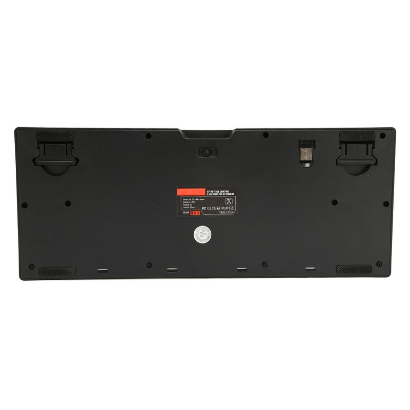 2.4G Wireless Keyboard 87 Keys RGB Backlight 1800mAh Battery Office