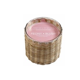Peony Blush Field + Fleur Reed 2-Wick Handwoven 12 oz Scented Jar Candle