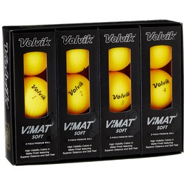 Volvik Unisex's Vimat Golf Ball, Yellow, one size