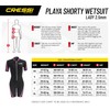 Cressi Women's Shortie Wetsuit, Black/Aguamarina, XS UK