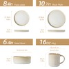 MONITO Ceramic Dinnerware 16 Pieces Dinner Set,Stoneware Plates and Bowls