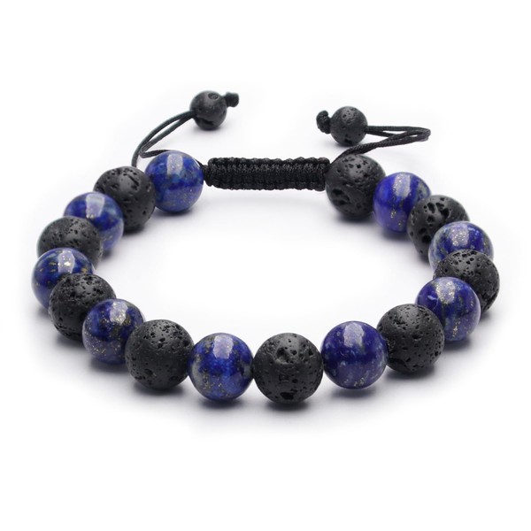 Natural Stone Beads Bracelet for Men - GENASTO Protection Crystal