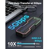 ZIUMIER Powered USB Hub, 10 Ports USB 3.0 Hub with