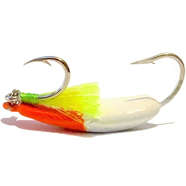 Hunting and Fishing Depot Candy Orange Pompano Jigs with Teasers
