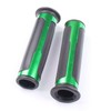 MotorToGo 7/8" Open End Green Motorcycle CNC Aluminum Handlebar Gel