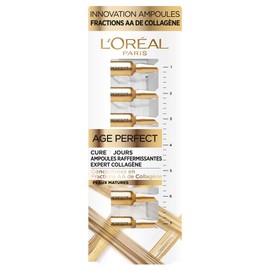 L'Oréal Paris - Firming Ampoules - 7 Day Anti-Ageing Treatment - Enriched & Wrapped Skin in 7 Days - Concentrated in Collagen - Mature Skin - Age Perfect - 7 x 1 ml
