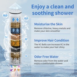 JONKEAN Dual Shower Heads with Handheld Spray Combo, 7.5" Big Filtered Double Shower Head for Hard Water, 9 Modes Waterfall Rain Shower Head High Pressure with Long Hose & Adjustable Bar (Chrome)