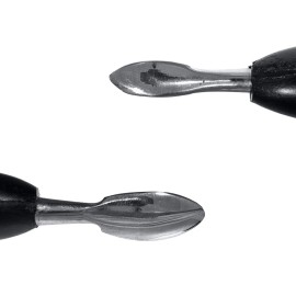 Craft County Clay & Leather Modeling Tools - Ball or Bevel Spoon Sizes Dual End Comfort Grip - Balled End