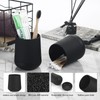 Matte Black Toothbrush Holders for bathrooms with Silicon Boot, Modern