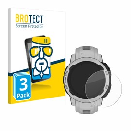BROTECT Protective Glass for Garmin Instinct 2S Solar (40 mm) (Pack of 3) Protective Film Tempered Glass [Extremely Scratch-Resistant 9H, Anti-Fingerprint, Ultra Transparent]