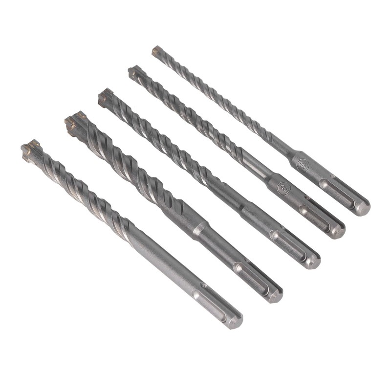 5PCS Masonry Drill Bit Set 40cr Cemented Carbide 160mm Drill