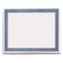 PaperDirect Elite Standard Certificate Paper, Blue Border, 8 1/2 Inch x 11 Inch, 28lb Parchment, Certificates and Awards Paper, 100 Count, for School, Work, Diplomas & Award Certificates