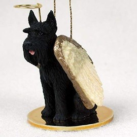 Giant Schnauzer Angel Dog Ornament - Black
