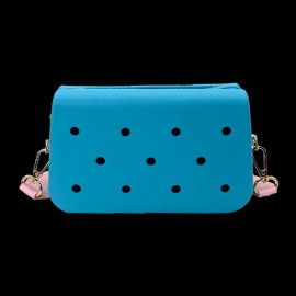 Kids EVA Mini Tote Bag for Clog Charms Safe Soft Material Cute DIY Punch Hole Design Fun Crossbody Bag for School and Playtimesize: S, color: HYB-K12+Gift Box