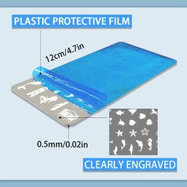 PH PandaHall 3pcs Summer Ocean Nail Stamping Plate, Marine Animals Art Templates Ocean Sea Beach Nail Art Stencils Stainless Steel Image Plates for Women Print Manicures Salon Design Supplies