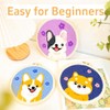 Punch Needle Kits for Beginners Cute Black White Sheep Flowers