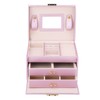 3 Tiers PU Leather Jewelry Storage Case Display Box Holder