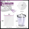 JOYEUX Small Trash Bags 4 Gallon - Drawstring Small Garbage