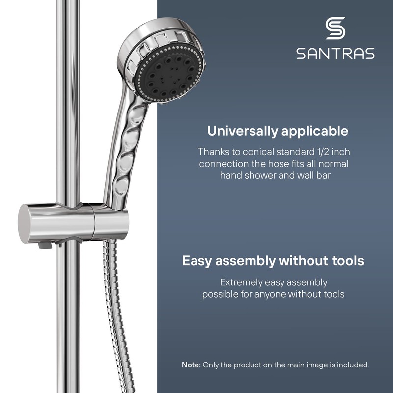 SANTRAS® Metal Shower Hose Deluxe 2.50 m Long with Water