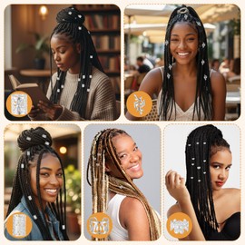 120Pcs Silver Hair Cuffs Charms Rings for Braids, Silver Hair Jewelry Clips for Braids, Dreadlock Accessories for Braid Women Men Festival Pirate Jewelry Decorations