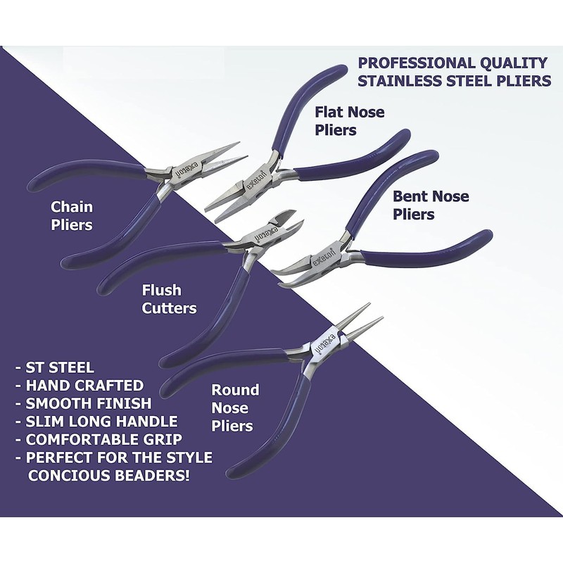 AR Emporium Jewellery Pliers, Exeton Set of 5 Professional Jewellry