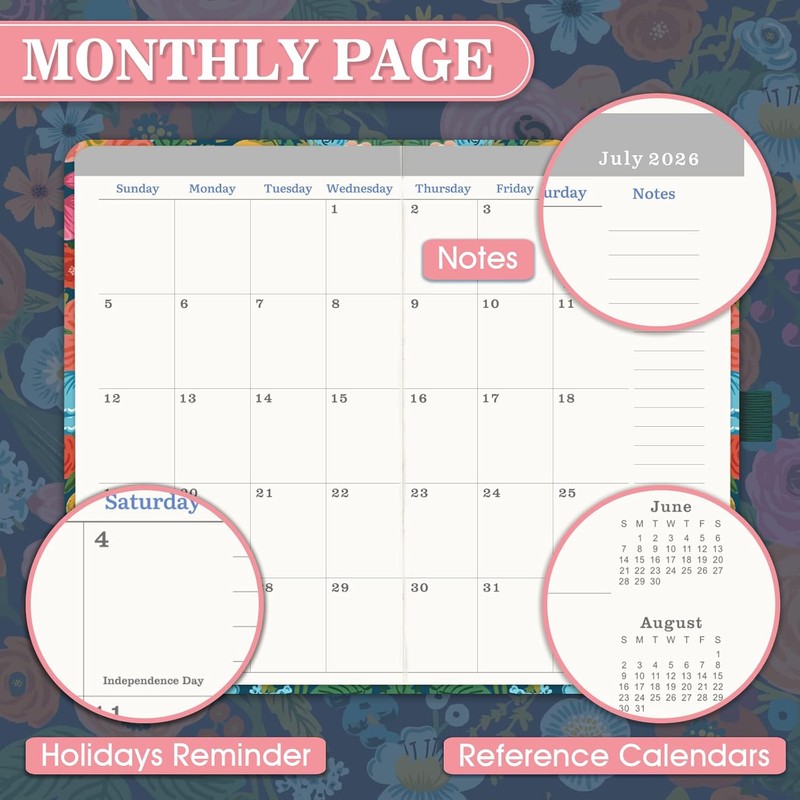 Pocket Calendar 2026-2029 - 3 Year Monthly Planner 2026-2029, Jul.