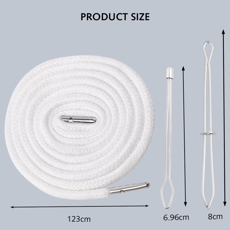 4Pcs Replacement Drawstring Cord for Pants,Round Cotton Drawstring for Hoodies,