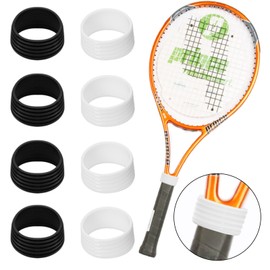 Pack of 8 Grip Tape Tennis Racket Protective Grip Grips Fix Rings Stretchy, Non-Slip Band for Tennis Rackets, Non-Slip Grip Tape Badminton Racket for Badminton, Paddle Tennis, Pickleball, Squash